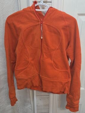 Lululemon Orange Zip-Up Scuba